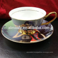 houseware ceramic cup and saucer set with decal